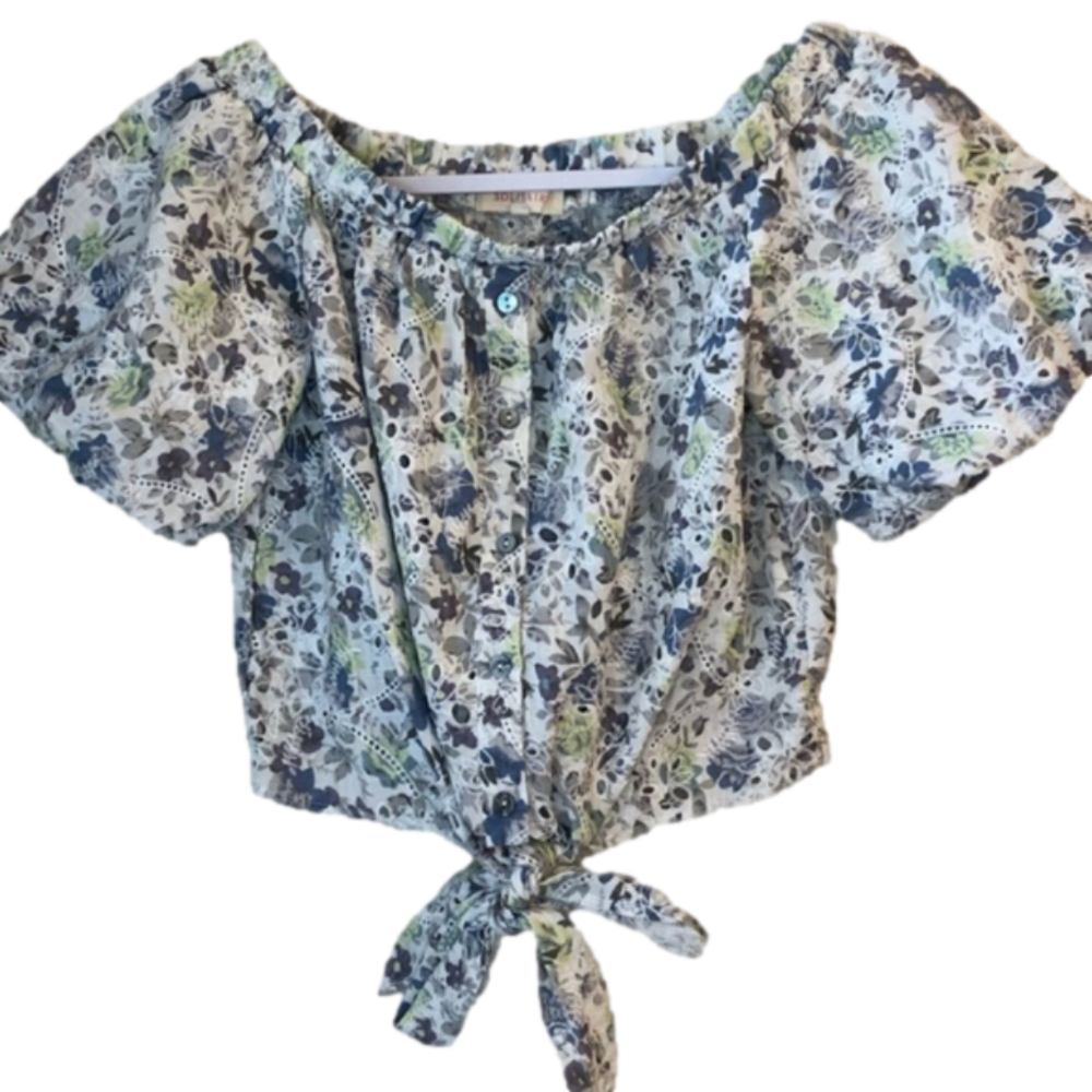 Solitaire Crop Peasant Top/Small